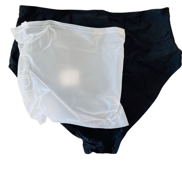 NWOT Holipick black Tummy control swim bottom, Modest high waist size M - Picture 6 of 9
